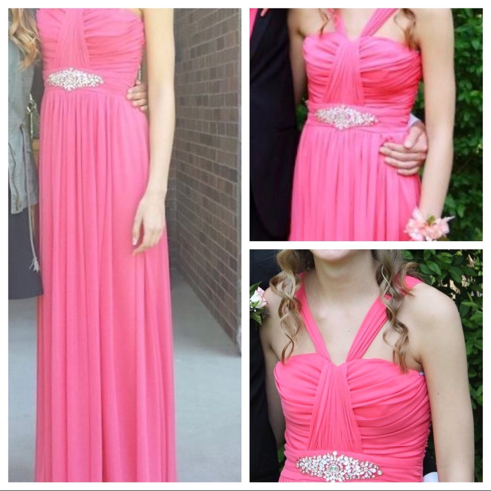 Formal hot pink long dress